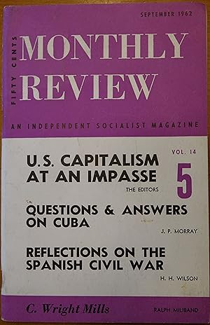 Image du vendeur pour Monthly Review: An Independent Socialist Magazine: September 1962 mis en vente par Faith In Print