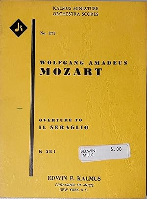 Seller image for Mozart: Overture to Il Seraglio K 384 [Score] for sale by Reilly Books