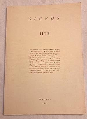 Imagen del vendedor de Signos 11/12. a la venta por Aaromadelibros