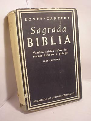 Seller image for Sagrada Biblia. Versin crtica sobre los textos hebreo y griego for sale by Librera Antonio Azorn