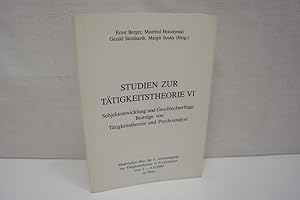 Bild des Verkufers fr Studien zur Ttigkeitstheorie VI: Subjektenentwicklung und Geschlechterfrage - Beitrge von Ttigkeitstheorie und Psychoanalyse Materialen ber die 6. Arbeitstagung zur Ttigkeitstheorie A.N. Leontjews vom 2. - 4.11.1990 in Wien zum Verkauf von Antiquariat Wilder - Preise inkl. MwSt.