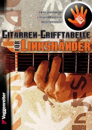 GRIFFTABELLE FÜR LINKSHÄNDER Grundlegende Gitarrenakkorde für Linkshänder