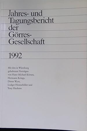 Bild des Verkufers fr Die Vielheit der Vlker und die Frage nach der Einheit - in: Jahres- und Tagungsbericht der Grres-Gesellschaft 1992. zum Verkauf von books4less (Versandantiquariat Petra Gros GmbH & Co. KG)