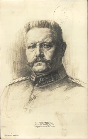 Künstler Ansichtskarte / Postkarte Generalfeldmarschall Paul von Hindenburg, Ostpreußens Befreier...