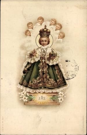 Ansichtskarte / Postkarte Prager Jesulein, Engel, Andachtsbild