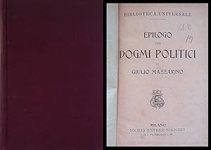 Imagen del vendedor de Epilogo dei dogmi politici a la venta por FolignoLibri