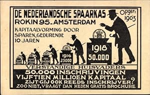 Ansichtskarte / Postkarte Amsterdam Nordholland Niederlande, De Nederlandsche Spaarkas, Rokin 95