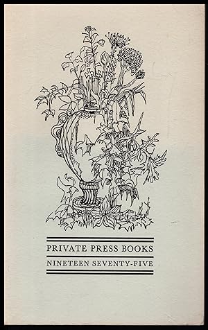 Seller image for PRIVATE PRESS BOOK: Nineteen Seventy-Five by David Chambers, Peter Hoy and Anthony Baker 1975 for sale by Artifacts eBookstore