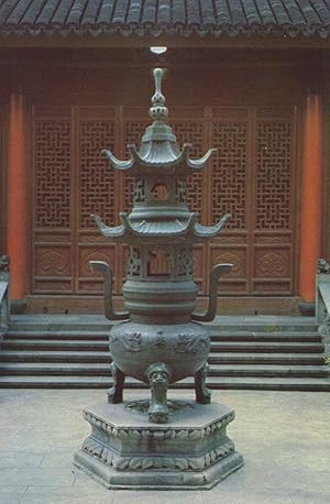 Old Treasure Tripod in Shanghai Jade Temple Chinese China Postcard