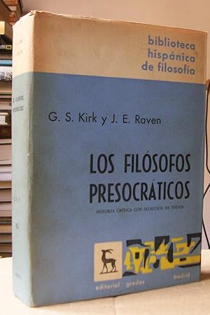 Bild des Verkufers fr LOS FILOSOFOS PRESOCRATICOS. Historia crtica con seleccin de textos. Versin espaola de Jess Garca Fernndez. zum Verkauf von LLIBRES del SENDERI