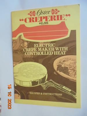 Oster "Creperie - Electric Crepe Maker with Controlled Heat - Recipes and Instruction Booklet
