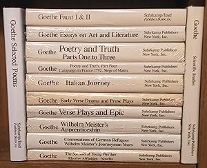 Immagine del venditore per COLLECTED WORKS in 12 Vols. COMPLETE: Selected Poems; Faust; Essays on Art; Poetry and Truth; Italian Journey; Early Verse Drama; Verse Plays and Epic; Wilhelm Meister's Apprenticeship / Journeyman Years; Werther / Elective Affinities; Scientific Studies venduto da German Book Center N.A. Inc.