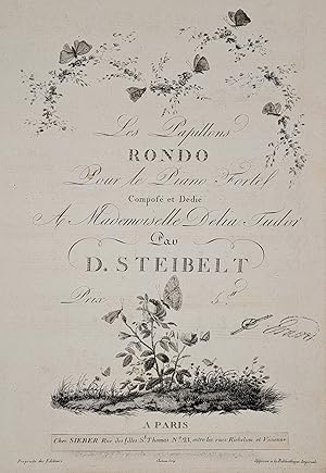 Seller image for Les Papillons. Rondo pour le Piano Forte. Ddi A Mademoiselle Delia Tudor. [Oeuvre 69]. for sale by Musik-Antiquariat Heiner Rekeszus