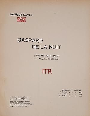 Gaspard de la Nuit. 3 Poèmes pour Piano d'après Aloysius Bertrand. ERnm Recueil I. Ondine II. Le ...