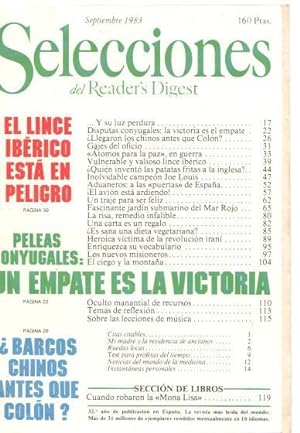 SELECCIONES DEL READER S DIGEST Septiembre 1983