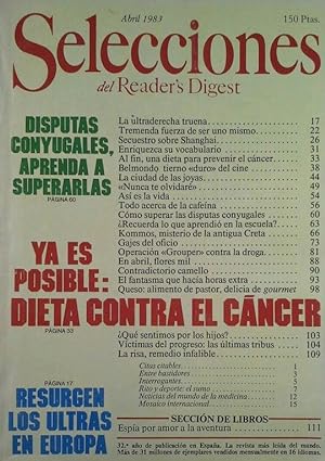 SELECCIONES DEL READER S DIGEST Abril 1983