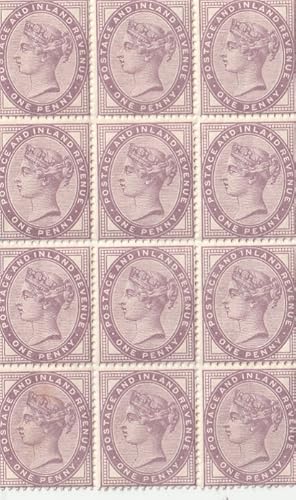 Stamps. 12 mint block 1881 Lilac.