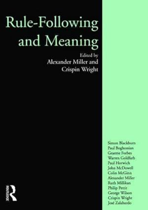 Imagen del vendedor de Rule-following and Meaning a la venta por GreatBookPrices