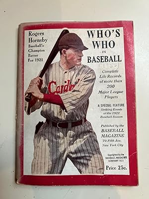 Who's Who in Baseball - 1922 - Rogers Hornsby Cover