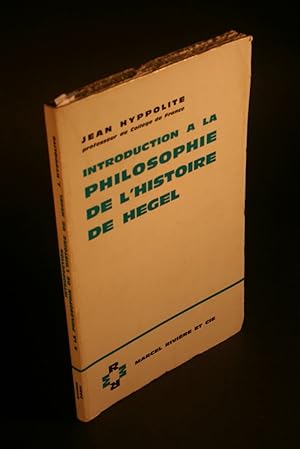 Seller image for Introduction  la philosophie de l'histoire de Hegel. for sale by Steven Wolfe Books
