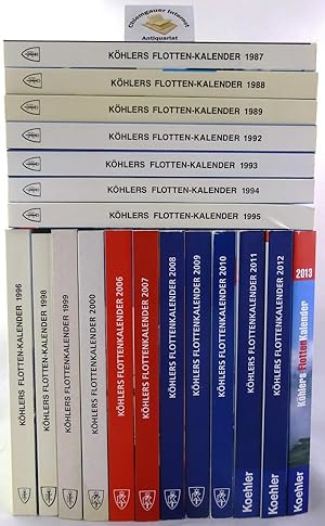 Köhlers FlottenKalender. - Internationales Jahrbuch der Seefahrt. KONVOLUT: 1987,1988, 1989, 1992...