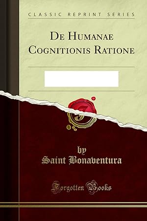 Seller image for De Humanae Cognitionis Ratione (Classic Reprint) for sale by Forgotten Books