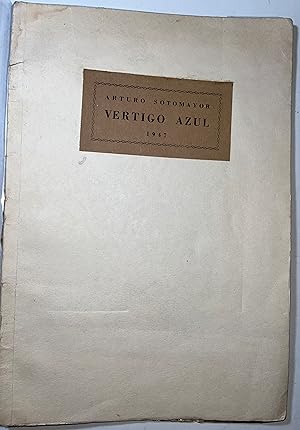 Bild des Verkufers fr Vertigo azul : 3 poemas, ilustrados con 2 oleos y 1 madera zum Verkauf von Librera Urbe