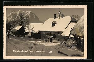 Bild des Verkufers fr Ansichtskarte Aigen im Ennstal, Verschneite Gebude im Bergwinter zum Verkauf von Bartko-Reher