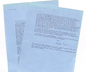 Seller image for Masch. Brief mit eigenh. Korrektur und U. for sale by Eberhard Kstler Autographen&Bcher oHG