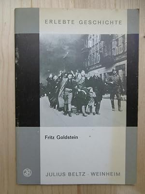 Bild des Verkufers fr Fritz Goldstein. Ein jdisches Schicksal aus Deutschlands dunkelsten Tagen. zum Verkauf von Antiquariat Steinwedel