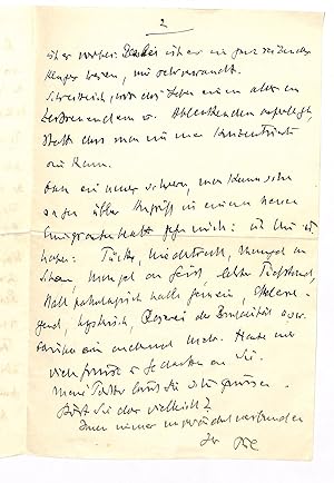 Imagen del vendedor de Eigenh. Brief mit U. "Benn". a la venta por Eberhard Kstler Autographen&Bcher oHG
