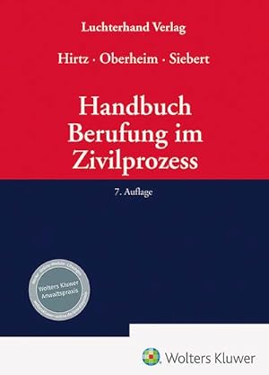 Bild des Verkufers fr Handbuch Berufung im Zivilprozess zum Verkauf von AHA-BUCH GmbH