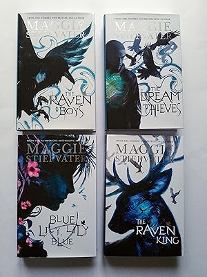 Seller image for The Raven Cycle Quartet *SIGNED FAIRYLOOT EXCLUSIVE* - The Raven Boys, The Dream Thieves, Blue Lily Lily Blue, & The Raven King for sale by Books & Bobs