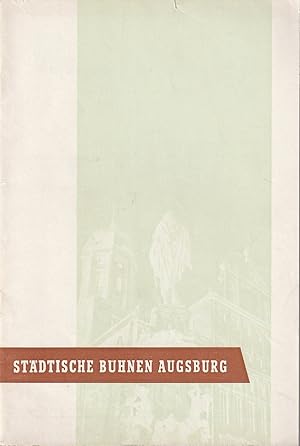 Bild des Verkufers fr Bltter der Stdtischen Bhnen Augsburg Spielzeit 1957 / 58 Heft 7 zum Verkauf von Programmhefte24 Schauspiel und Musiktheater der letzten 150 Jahre