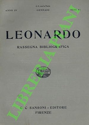 Leonardo. Rassegna bibliografica. 1933.