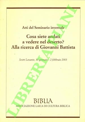 Cosa siete andati a vedere nel deserto? Alla ricerca di Giovanni Battista.