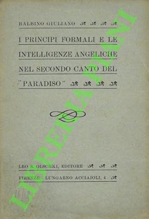 I principi formali e le intelligenze angeliche nel secondo canto del  Paradiso .