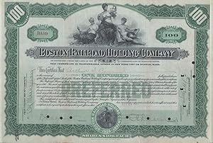 Seller image for Boston Railroad Holding Company 100-share Preferred stock certificate 5/25 1911 for sale by The Jumping Frog