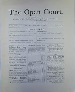 The Open Court. A Weekly Journal Devoted to the Work of Conciliating Religion with Science. Janua...