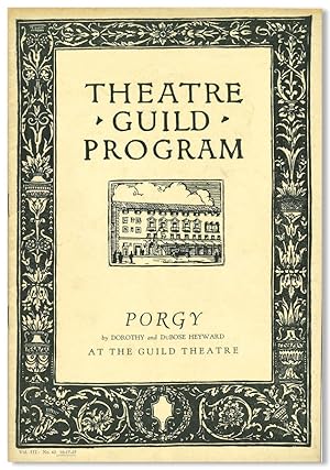 THEATRE GUILD PROGRAM . PORGY . AT THE GUILD THEATRE [wrapper title]