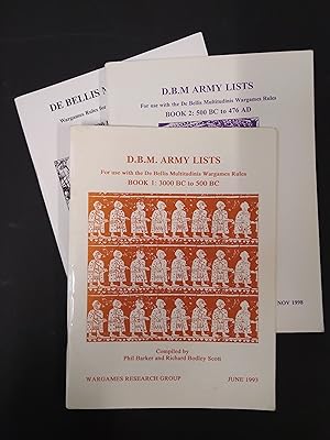 Immagine del venditore per De Bellis Multitudinis AND DBM Army Lists Book 1 (3000BC to 500BC) AND DBM Army Lists Book 2 (500BC to 476AD) venduto da Rattlesnake Books