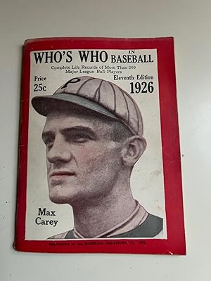 Who's Who in Baseball - 1926 - Max Carey Cover