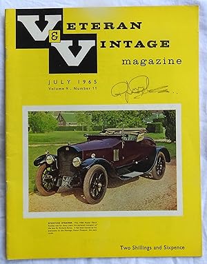 Image du vendeur pour V & V Veteran & Vintage Magazine July 1965 Volume 9 Number 11 mis en vente par Argyl Houser, Bookseller