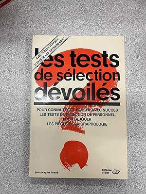 Seller image for Les tests de selection devoils for sale by Dmons et Merveilles