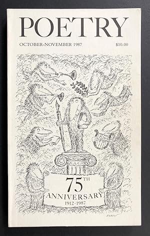 Bild des Verkufers fr Poetry, Volume 151, Numbers 1 - 2 (CLI; October - November 1987) - includes 2 poems by Raymond Carver zum Verkauf von Philip Smith, Bookseller