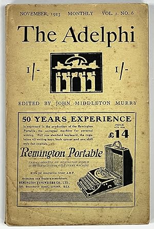 Seller image for "Poems" "Indians and an Englishman" [as published by] The ADELPHI, Vol. 1. No. 6. November, 1923 for sale by Tavistock Books, ABAA