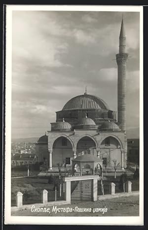 Ansichtskarte Skopje, Blick zur Moschee