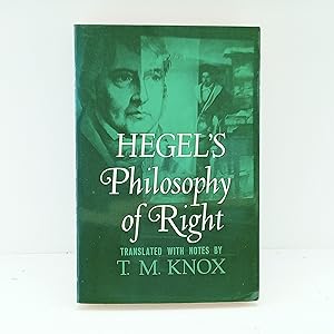 Imagen del vendedor de Hegels Philosophy of Right a la venta por Cat On The Shelf