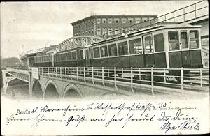 Ansichtskarte / Postkarte Berlin, Hochbahnzug auf dem Anschlussdreieck