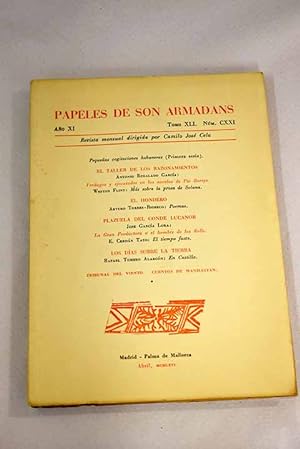 Imagen del vendedor de Papeles de Son Armadans, ao XI, tomo XLI, n. CXXI (abril, 1966).:: Pequeas cogitaciones habaneras (primera serie); Verdugos y ejecutados en las novelas de Po Baroja; Ms sobre la prosa de Solana; Poemas; La Gran Productora o el hombre de los Rolls; El tiempo fasto; En Castilla; El encuentro con la obra de Amrico Castro; El vino de Jerez; Cuatro poetas; Solo de trompeta y el mundo mgico de los objetos a la venta por Alcan Libros